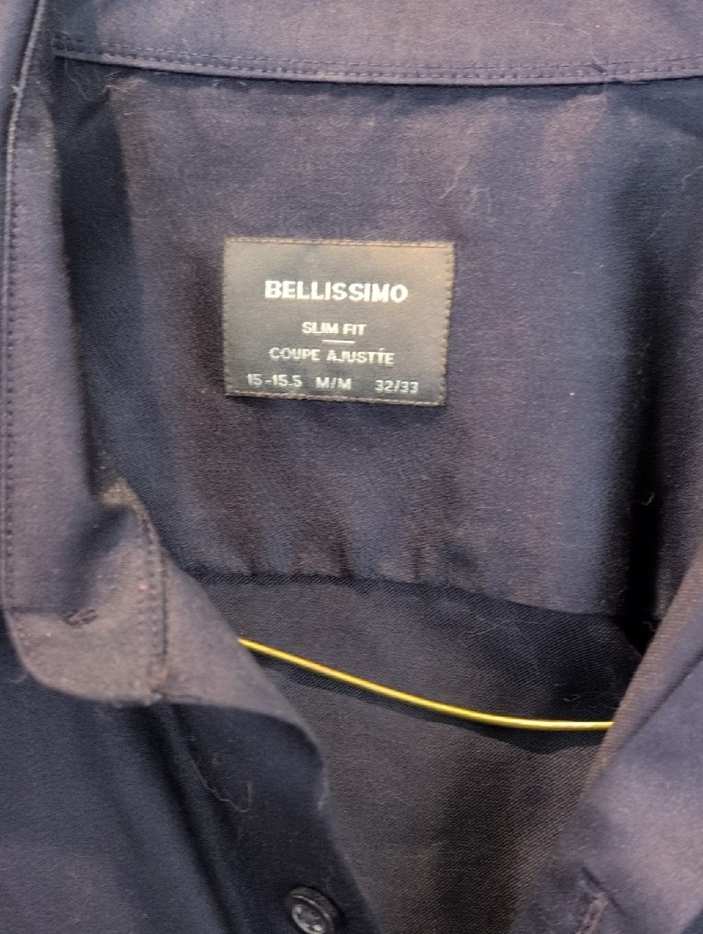 Bellissimo Slim Fit Navy Button-Up Shirt